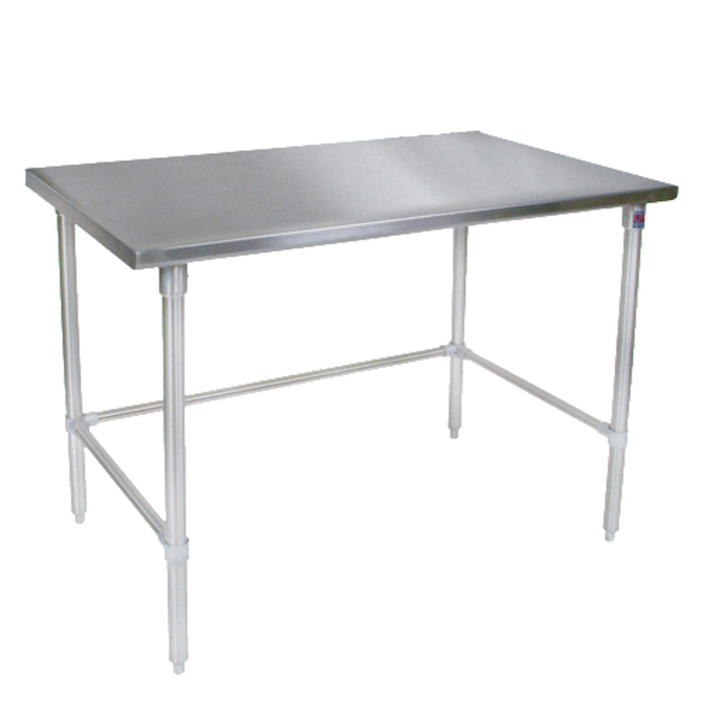 John Boos ST6-30108SBK Open Base 108"W x 30"D Stainless Steel Work Table - JBST630108SBK