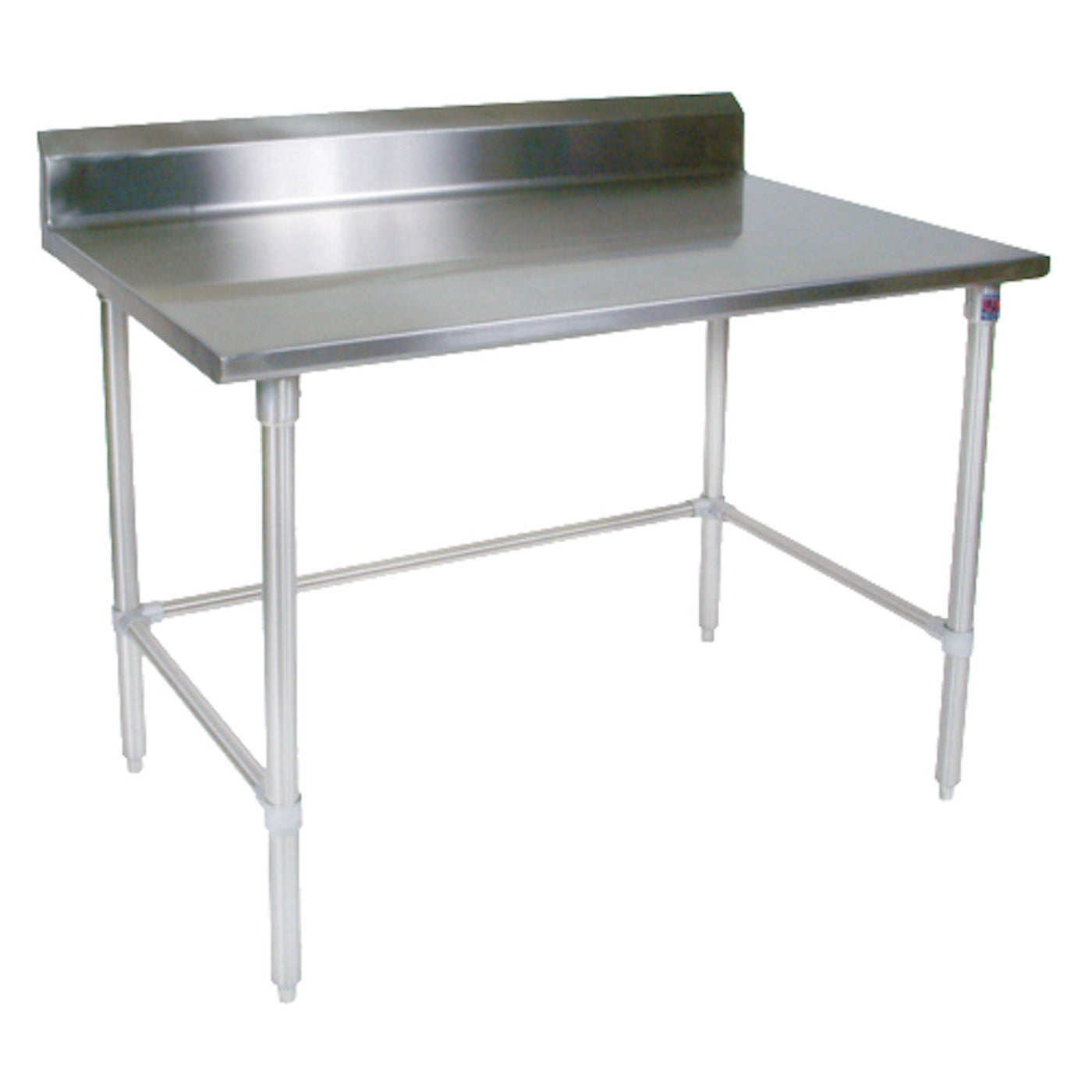 John Boos ST6R5-30120SBK Open Base 120" W x 30" D Stainless Steel Work Table - JBST6R%30120SBK