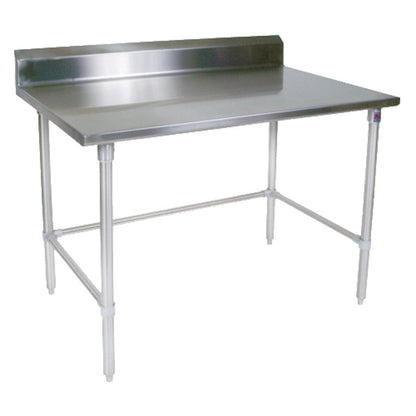 John Boos ST6R5-3096SBK Open Base 96" W x 30" D Stainless Steel Work Table - JBST6R53096SBK