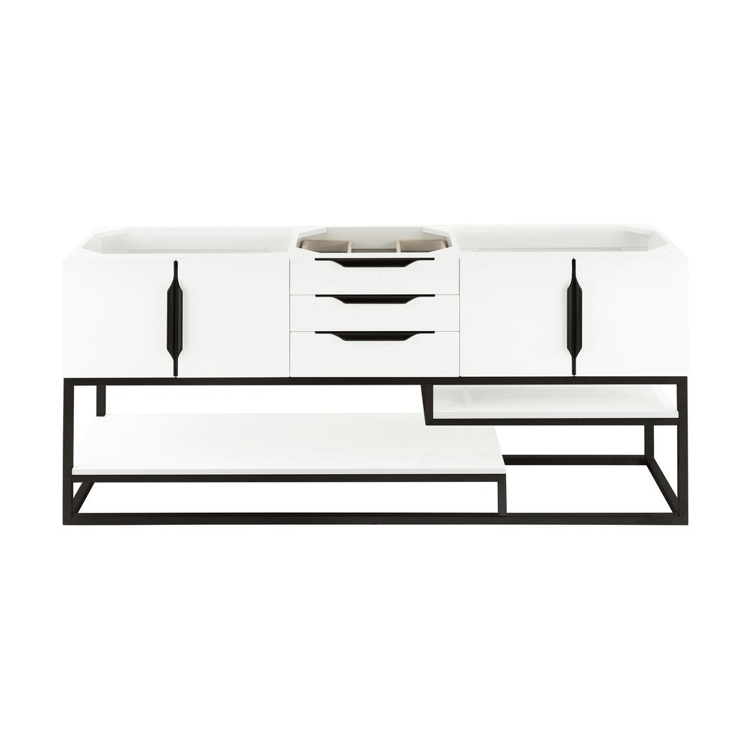 James Martin Vanities Columbia 72" Double Vanity - 388-V72D-AGR-MB-DGG