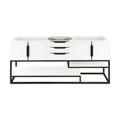 James Martin Vanities Columbia 72" Double Vanity - 388-V72D-AGR-MB-DGG