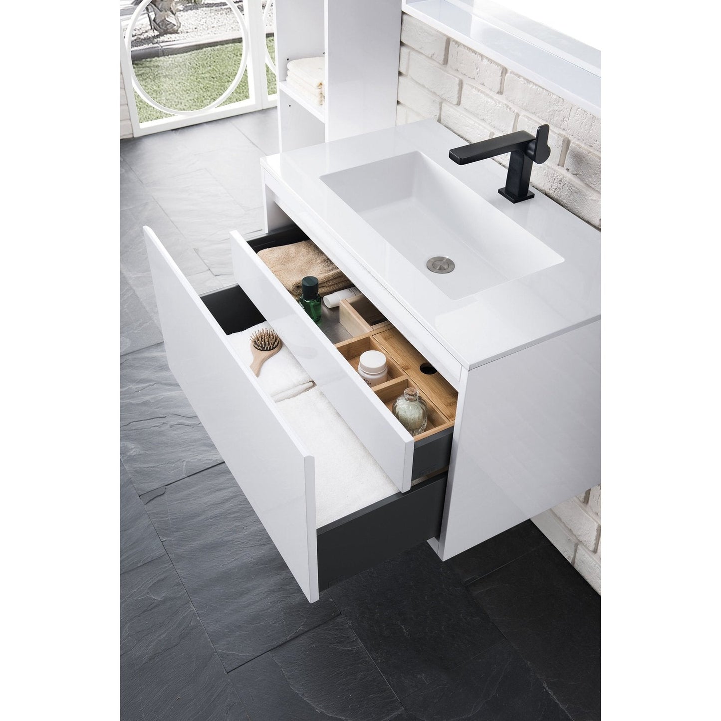 James Martin Vanities Milan 31.5" Single Vanity Cabinet - 801V31.5GWRGDCHB