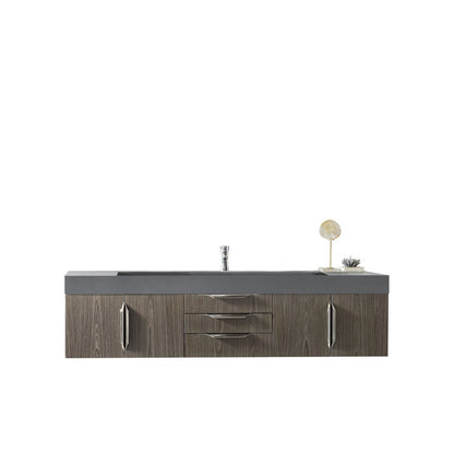James Martin Vanities Mercer Island 72" Single Vanity - 389-V72S-AGR-G-DGG