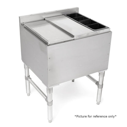 John Boos UBIB-2136-CP10 Underbar Ice Bin / Cocktail Unit with 10-Circuit Cold Plate - JBUBIB2136CP10
