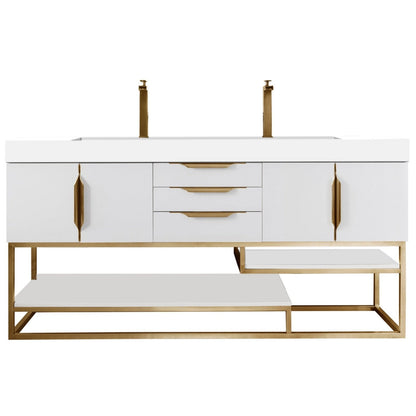 James Martin Vanities Columbia 72" Double Vanity - 388-V72D-AGR-MB-DGG