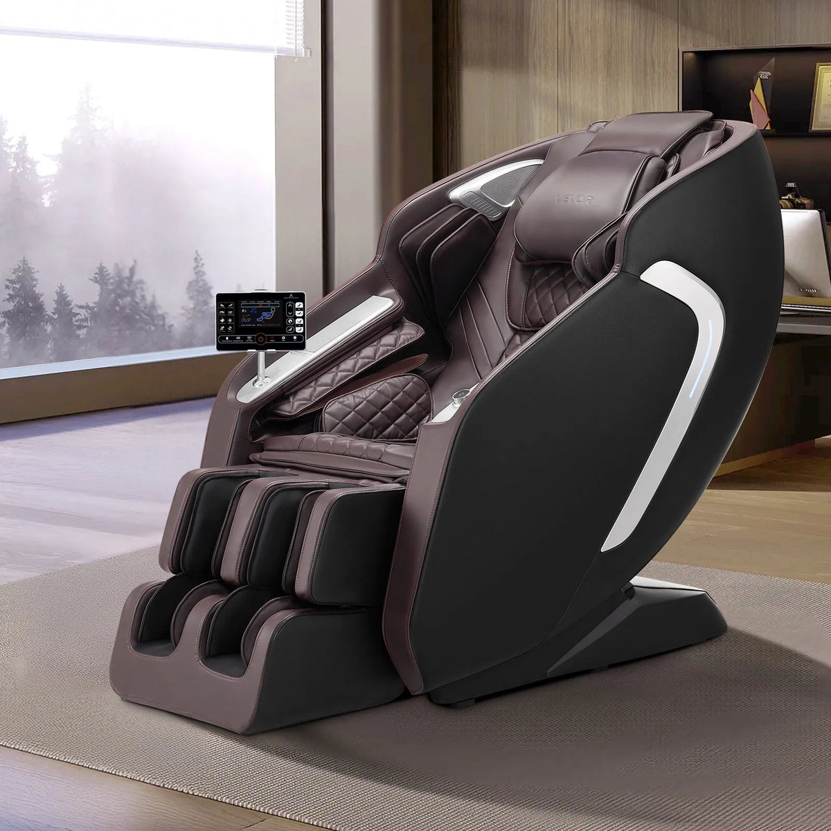 VEVOR 4D Full Body Massage Chair Zero Gravity Recliner - Black