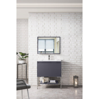 James Martin Vanities Milan 31.5" Single Vanity Cabinet - 801V31.5GWRGDCHB