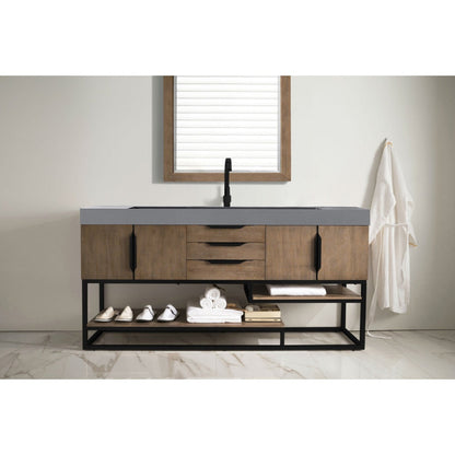 James Martin Vanities Columbia 72" Single Vanity - 388-V72S-AGR-MB-DGG