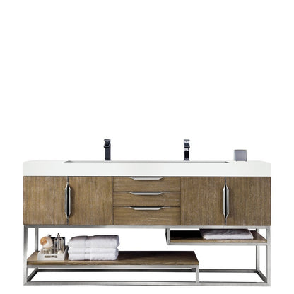 James Martin Vanities Columbia 72" Double Vanity - 388-V72D-AGR-MB-DGG