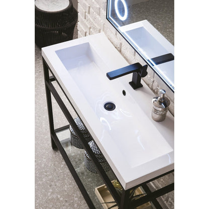 James Martin Vanities Boston 39.5" Stainless Steel Sink Console - C105V39.5RGDSCGWWG