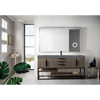 James Martin Vanities Columbia 72" Single Vanity - 388-V72S-AGR-MB-DGG