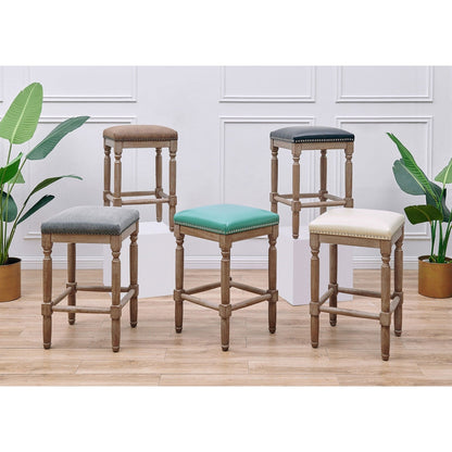 New Pacific Direct Ernie PU Counter Stool, (Set of 2) -  3900056-NCL
