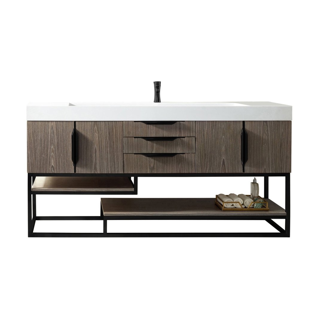 James Martin Vanities Columbia 72" Single Vanity - 388-V72S-AGR-MB-DGG