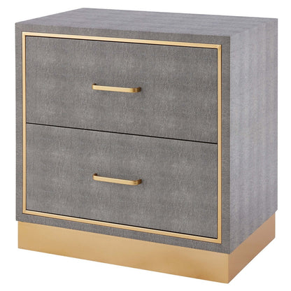 New Pacific Direct Edinburgh 2-Drawer Faux Shagreen End table -  1600049