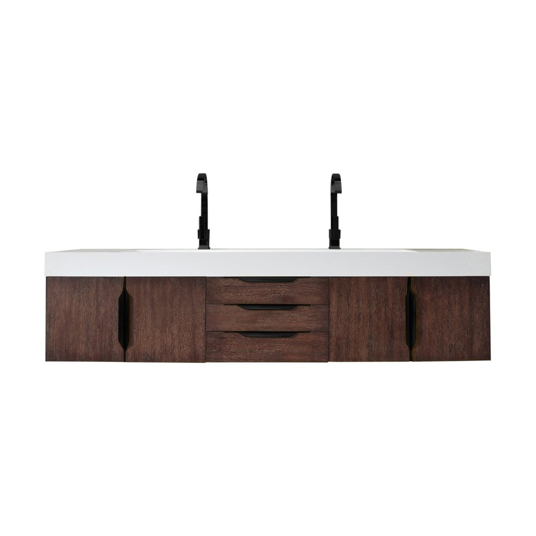James Martin Vanities Mercer Island 72" Double Vanity - 389-V72D-AGR-G-DGG
