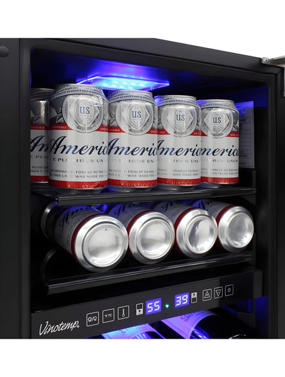 Vinotemp 15-Inch Outdoor Dual-Zone Wine & Beverage Cooler - VT-OUTDR15GD