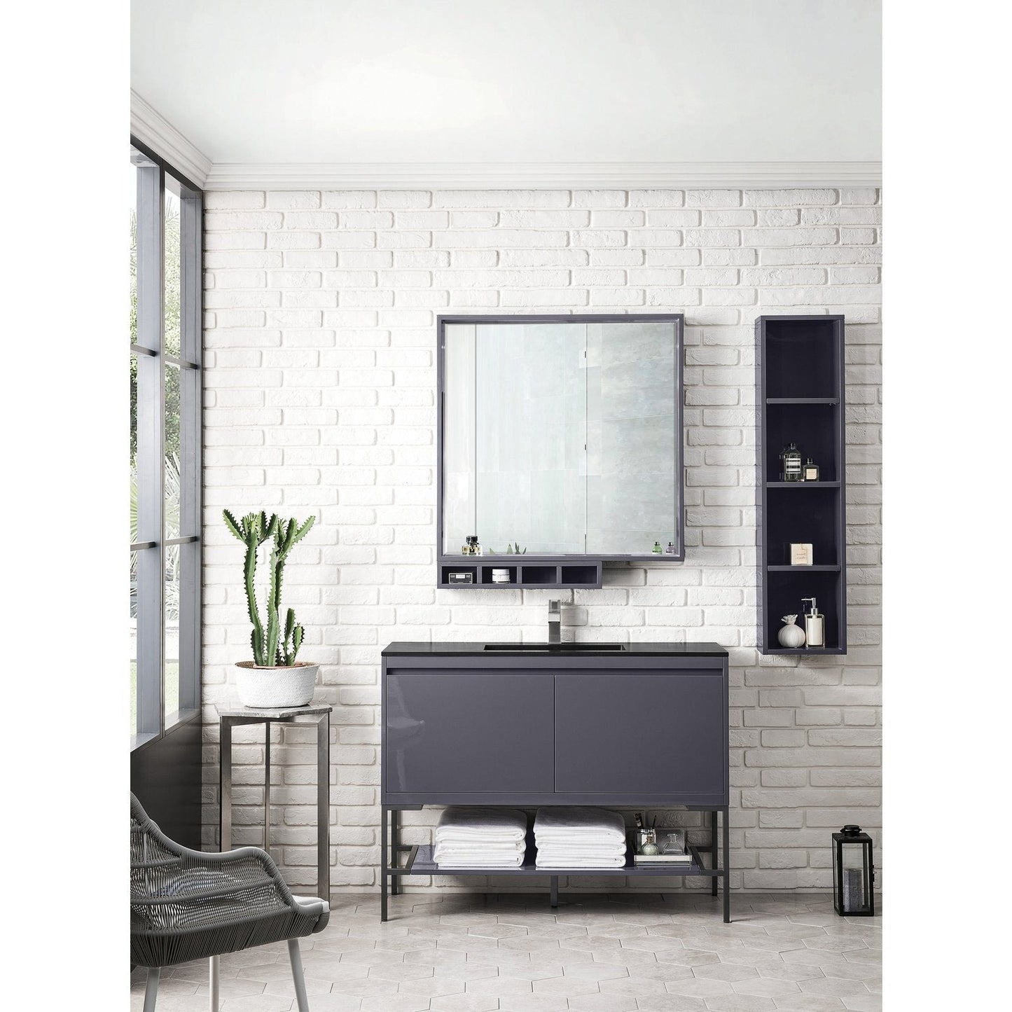 James Martin Vanities Milan 47.3" Single Vanity Cabinet - 801V47.3GWRGDCHB