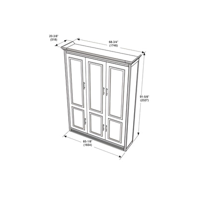 Queen Murphy Bed, Walnut Coventry Series by Leto Muro