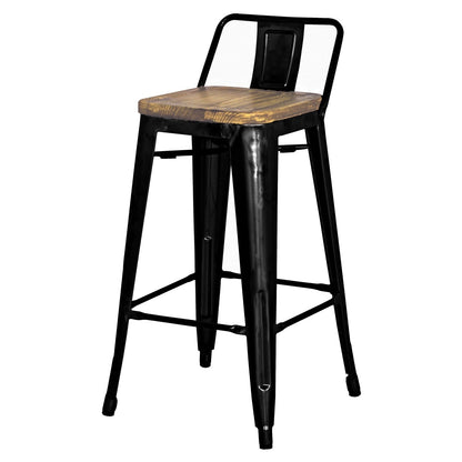 New Pacific Direct Metropolis Low Back Bar Stool, (Set of 4) -  938537-B