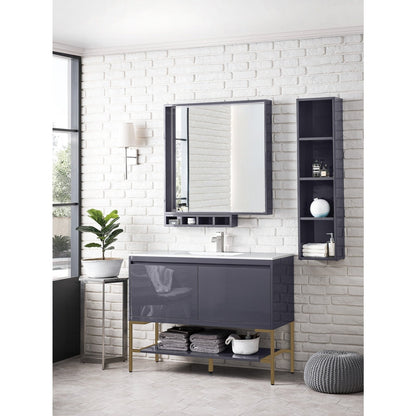 James Martin Vanities Milan 47.3" Single Vanity Cabinet - 801V47.3GWRGDCHB