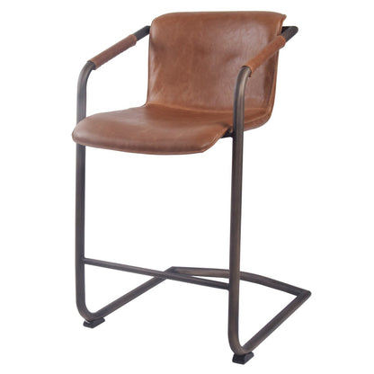 New Pacific Direct Indy PU Leather Counter Stool, (Set of 2) - 1060004-215