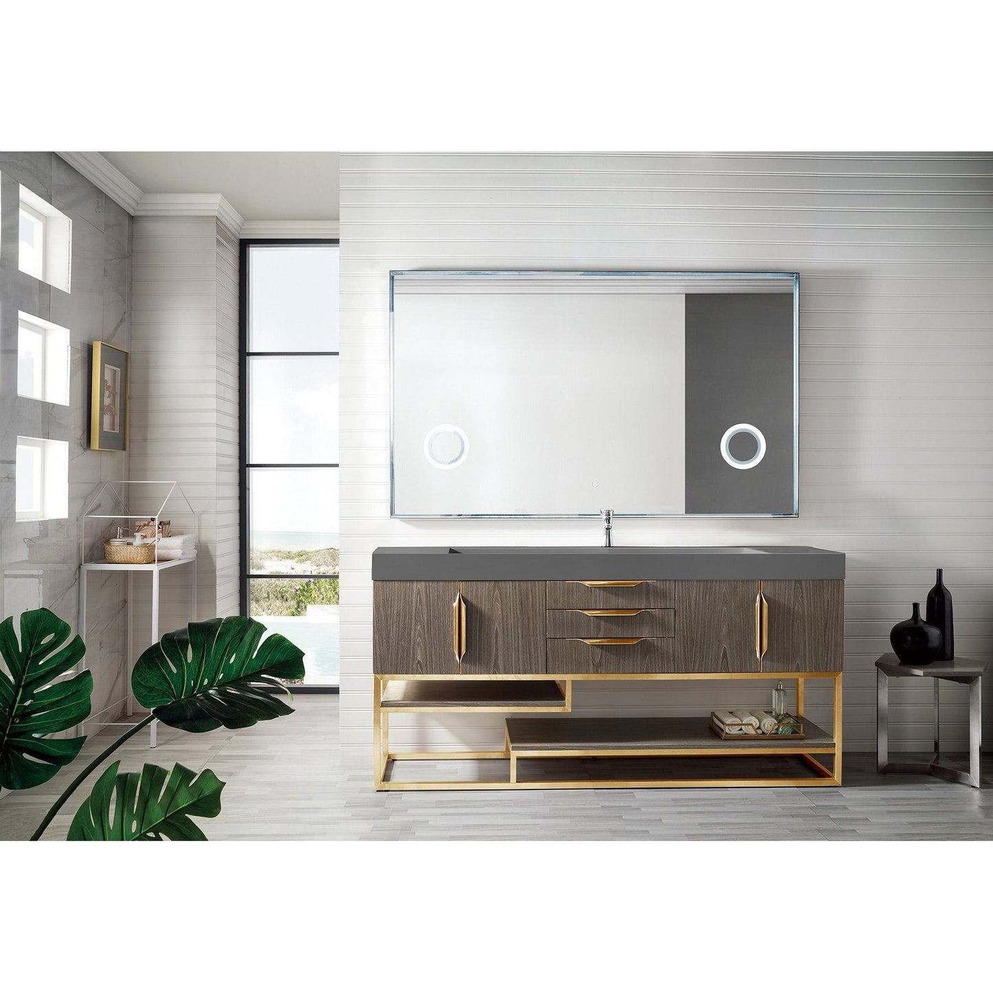 James Martin Vanities Columbia 72" Single Vanity - 388-V72S-AGR-MB-DGG