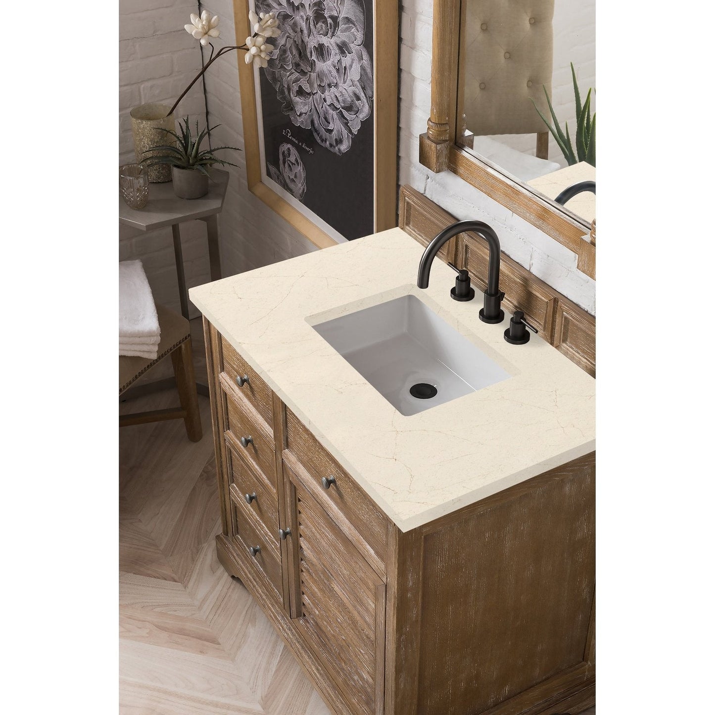 James Martin Vanities Savannah 36" Driftwood Single Vanity - 238-104-5511-3AF