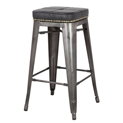 New Pacific Direct Metropolis PU Metal Counter Stool, (Set of 4)  - 9300028-240