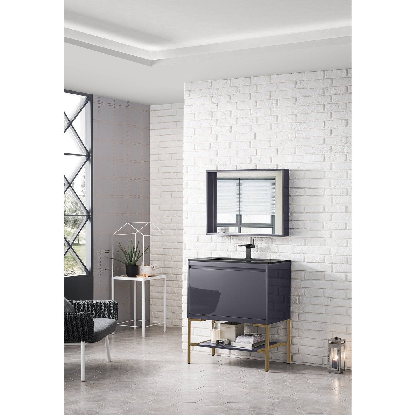 James Martin Vanities Milan 31.5" Single Vanity Cabinet - 801V31.5GWRGDCHB