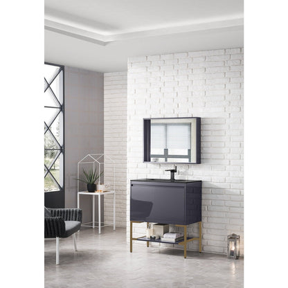 James Martin Vanities Milan 31.5" Single Vanity Cabinet - 801V31.5GWRGDCHB