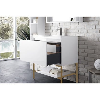James Martin Vanities Milan 31.5" Single Vanity Cabinet - 801V31.5GWRGDCHB