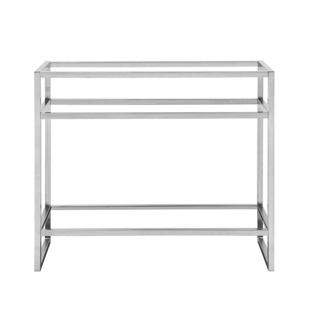 James Martin Vanities Boston 39.5" Stainless Steel Sink Console - C105V39.5RGDSCGWWG