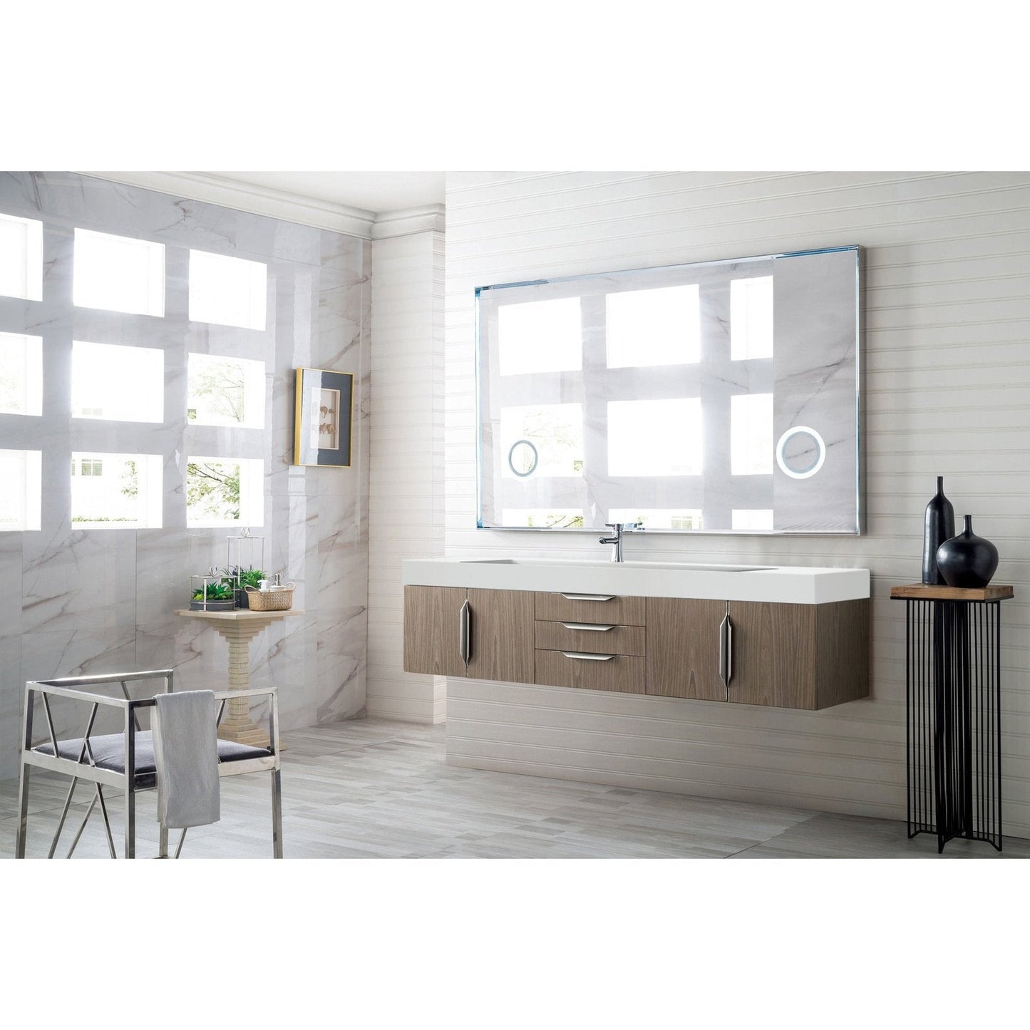 James Martin Vanities Mercer Island 72" Single Vanity - 389-V72S-AGR-G-DGG