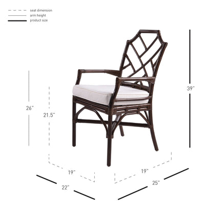 New Pacific Direct Kara Rattan Arm Chair  - 2400028-PB