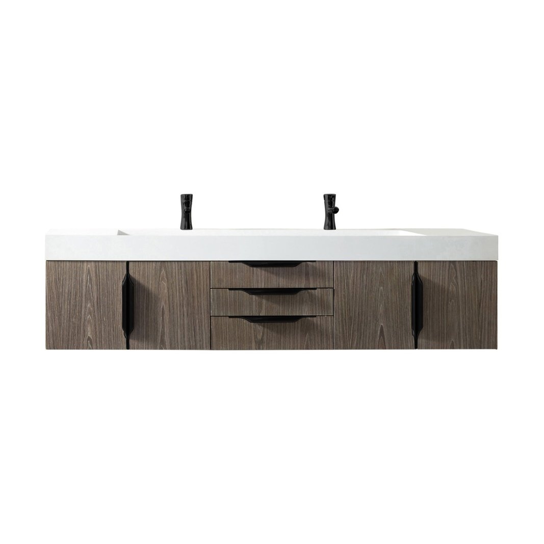 James Martin Vanities Mercer Island 72" Double Vanity - 389-V72D-AGR-G-DGG