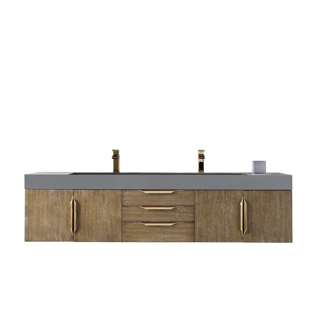 James Martin Vanities Mercer Island 72" Double Vanity - 389-V72D-AGR-G-DGG