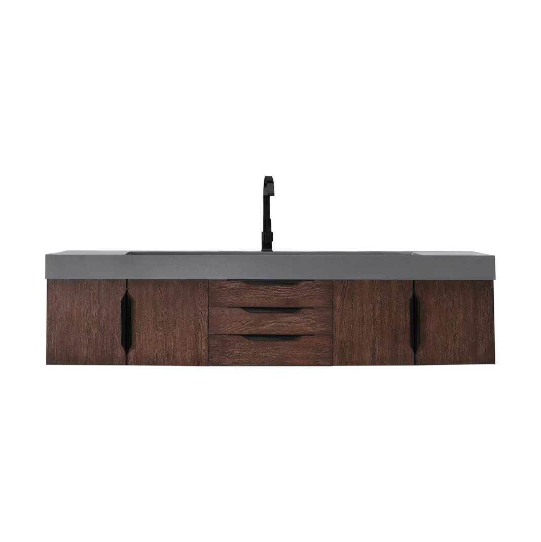 James Martin Vanities Mercer Island 72" Single Vanity - 389-V72S-AGR-G-DGG