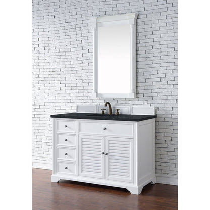 James Martin Vanities Savannah 48" Bright White Single Vanity - 238-104-V48-BW-3AF